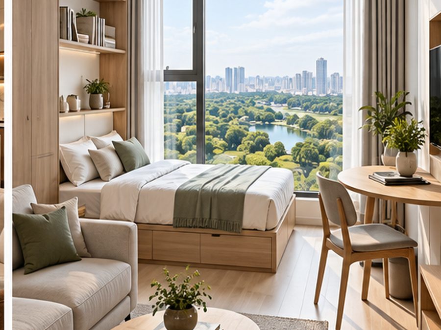 Studio hiện đại view công viên